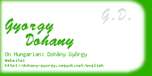 gyorgy dohany business card