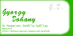 gyorgy dohany business card